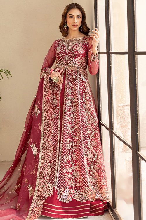 Farasha | Lu Zella Premium Formals 25 | Carmine Allure - Pakistani Designer Dress - by Farasha - Type : Ladies Clothes - 100% Original at Saira Sultan