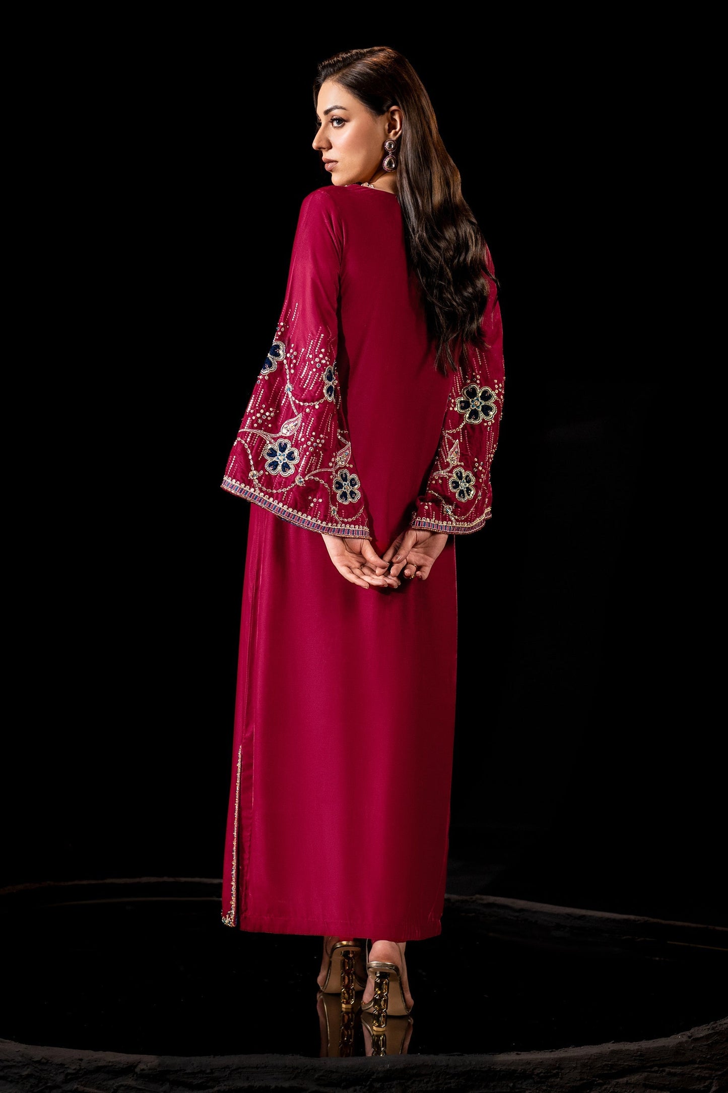 Naqshi | Makhmal 24 | NINA M Hot Pink Velvet