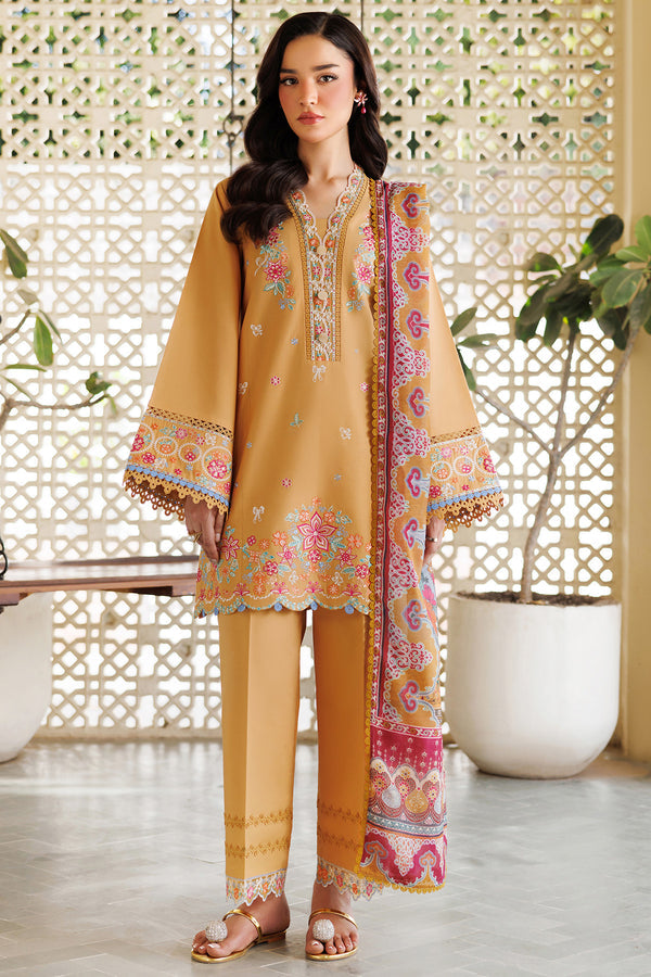 Farasha | Summer Weaves Embroidered Lawn | Golden Bloom XS Pale Yellow Lawn