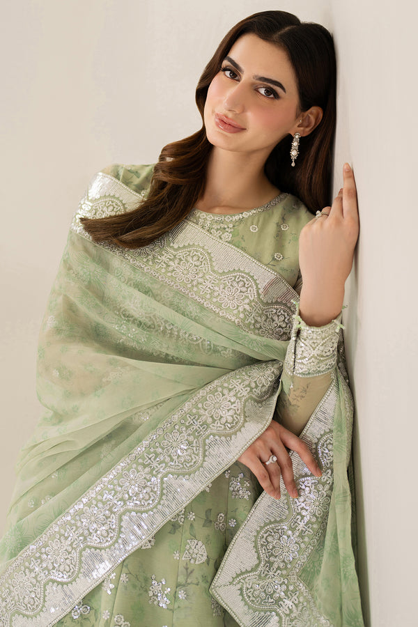 Farasha | Fiorella Formals | Sage Sparkle - Pakistani Designer Dress - by Farasha - Type : Ladies Clothes - 100% Original at Saira Sultan