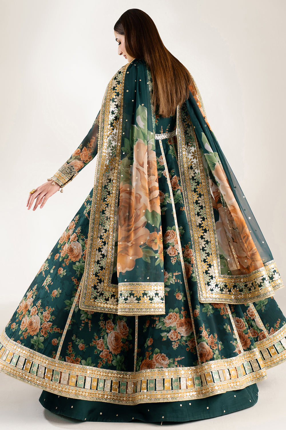 Farasha | Fiorella Formals | Teal Passion - Pakistani Designer Dress - by Farasha - Type : Ladies Clothes - 100% Original at Saira Sultan
