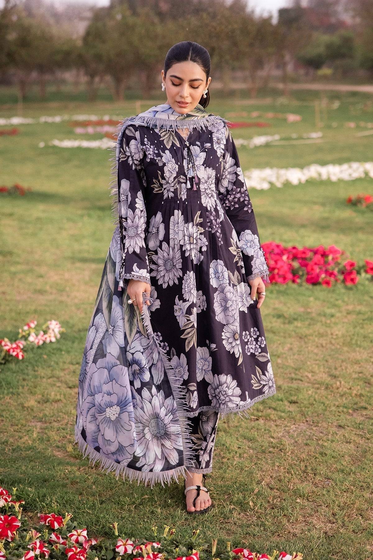 Alizeh | Sheen Lawn Prints 24 | CALLA - Pakistani Designer Dress - by Alizeh | Type: Casuals - 100% Original at Saira Sultan