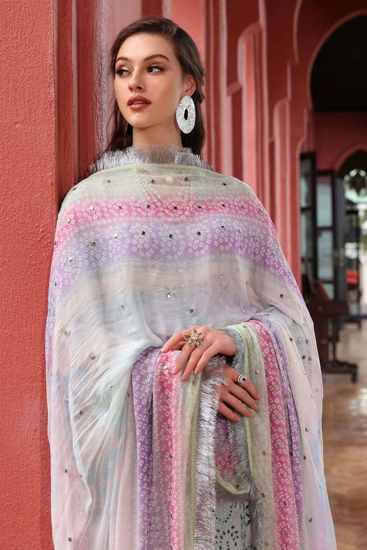 Nureh | Bazaar Lawn 25 | NE-111 L Ice Blue Lawn