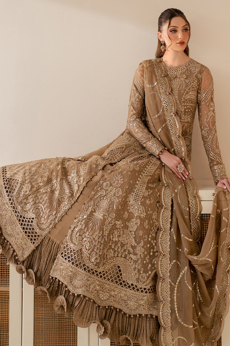 Jazmin | Wedding Formals | WF'25-04 Custom Size Light Brown Chiffon