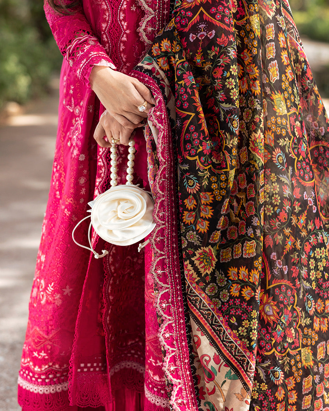 Faiza Saqlain | Zinnia Lawn 25 | Varda M Candy Pink Lawn