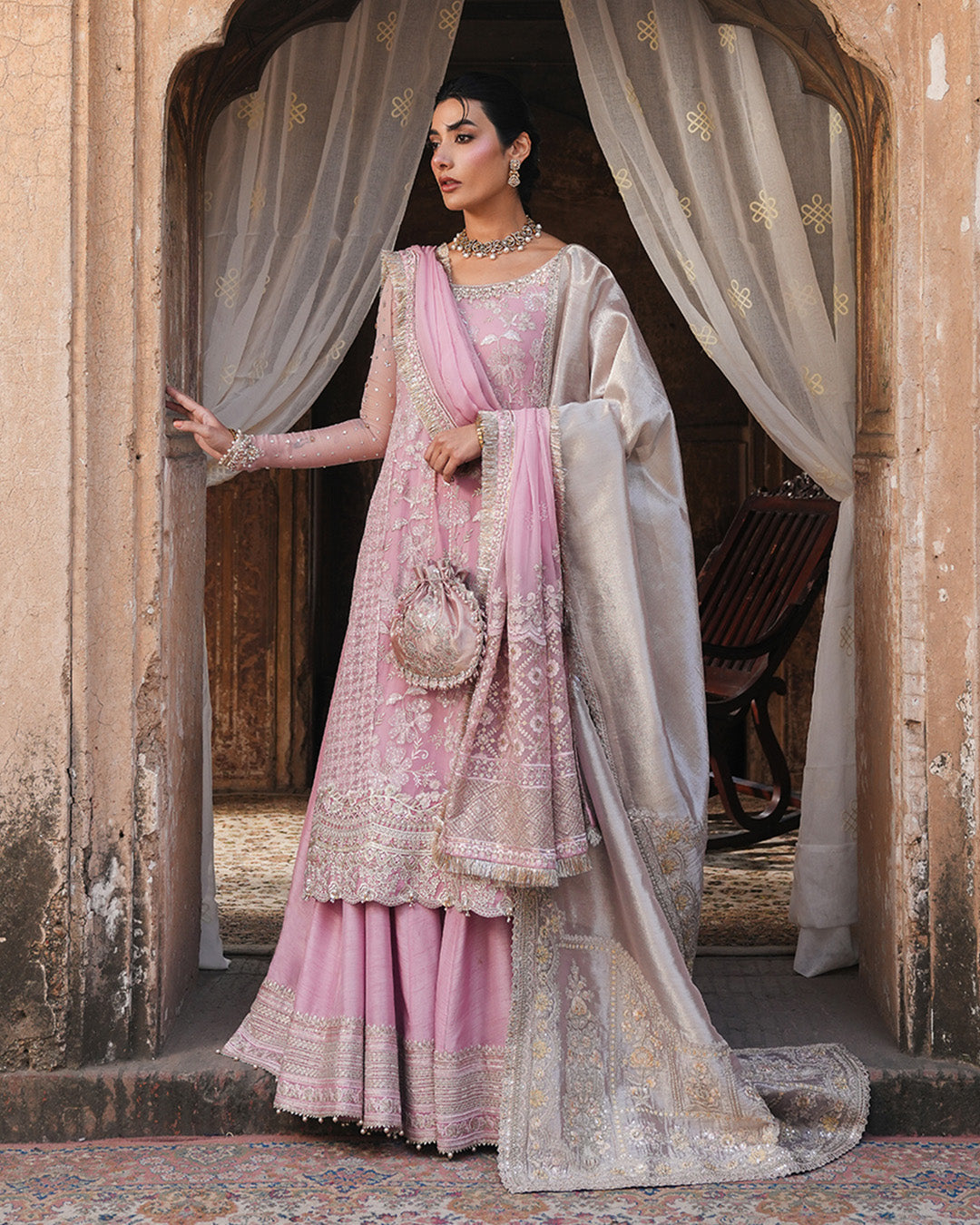 Faiza Saqlain | Zimmal Formals | Vemita L Lilac Chiffon