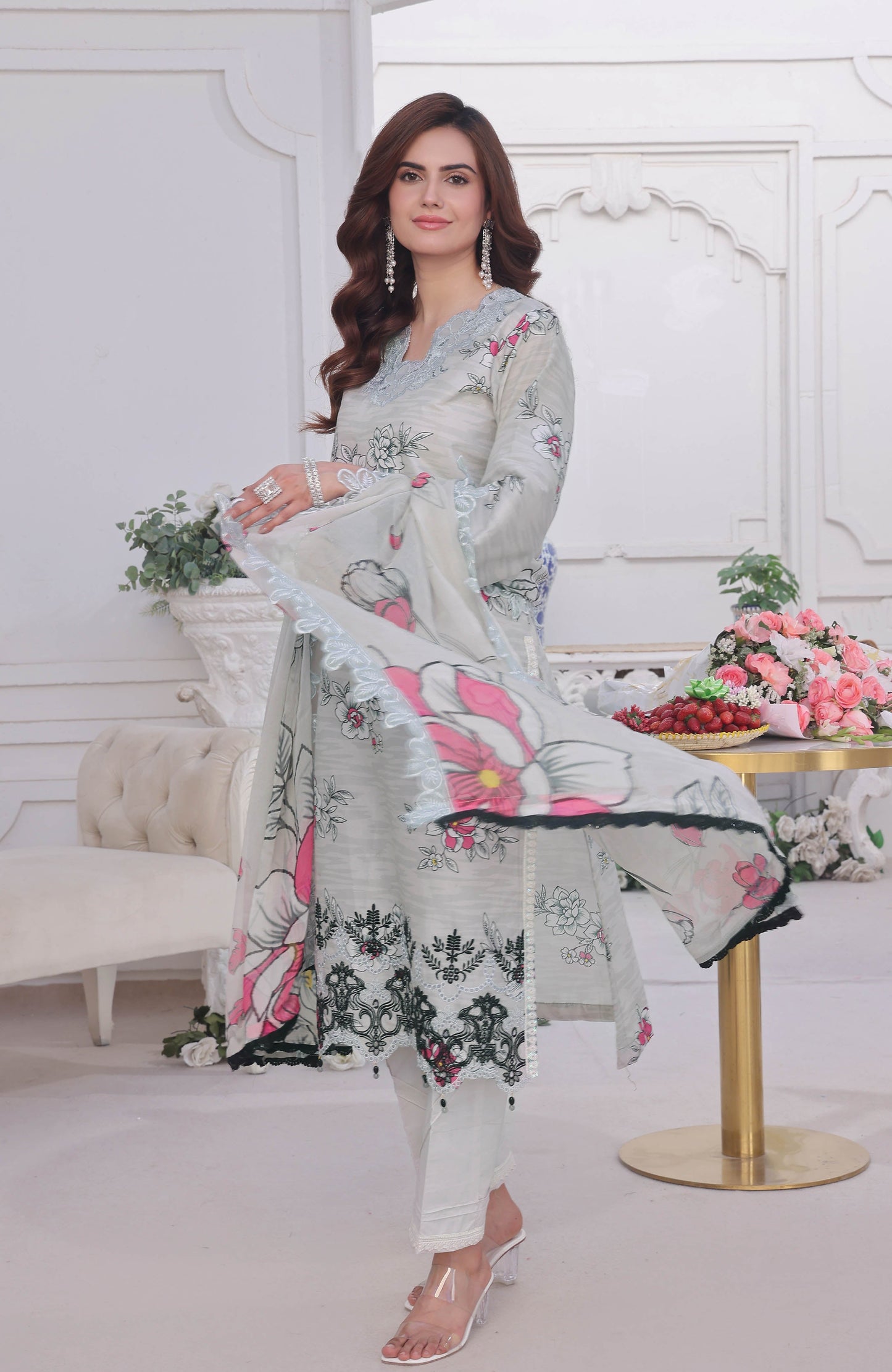 Al Zohaib | Applique Kari Cutwork Edit 25 | ACE-25-07 M Mint Organza