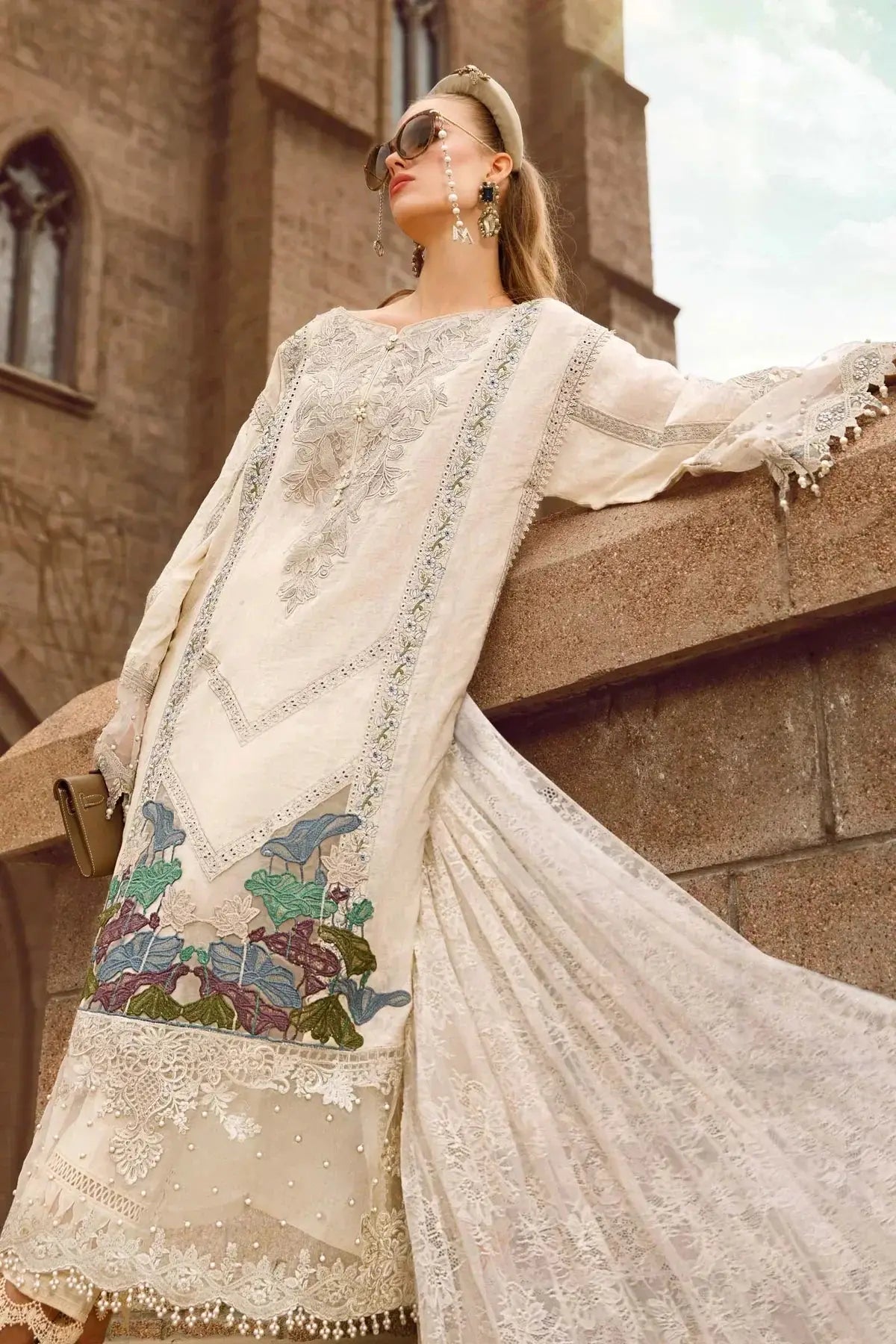 Maria B | Luxury Lawn | D-2307-B - Pakistani Designer Dress - by Maria B | Type: Luxury - 100% Original at Saira Sultan