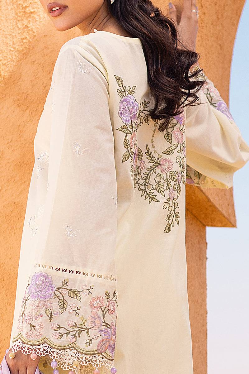 Cross Stitch | Eid Lawn 24 | SUBTLE CANARY - Pakistani Designer Dress - by Cross Stitch | Type: Luxury - 100% Original at Saira Sultan