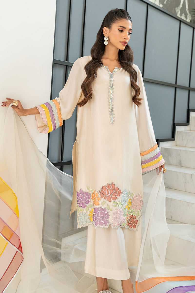 Chic Ophicial | Celenia Pret | Ivory Rose S Ivory Pure Sheesha Silk