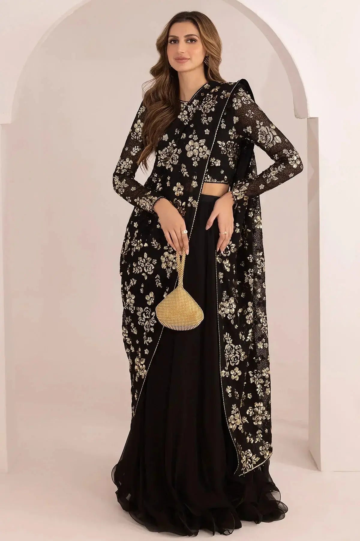 Jazmin | Formals Collection | EMBROIDERED CHIFFON UC-3021 - Pakistani Designer Dress - by Jazmin | Type: Formal - 100% Original at Saira Sultan