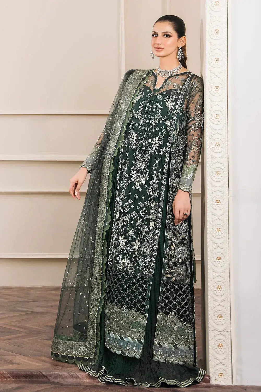 Baroque | Chantelle Embroidered Collection | CH12-05 - Pakistani Designer Dress - by Baroque | Type: Bridal - 100% Original at Saira Sultan