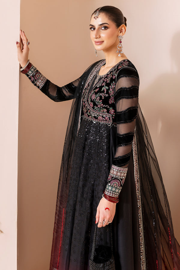 Jazmin | Chandni Velvet Formals 25 | Embroidered Velvet Formal CVF D-10 - Pakistani Designer Dress - by Jazmin - Type : Ladies Clothes - 100% Original at Saira Sultan