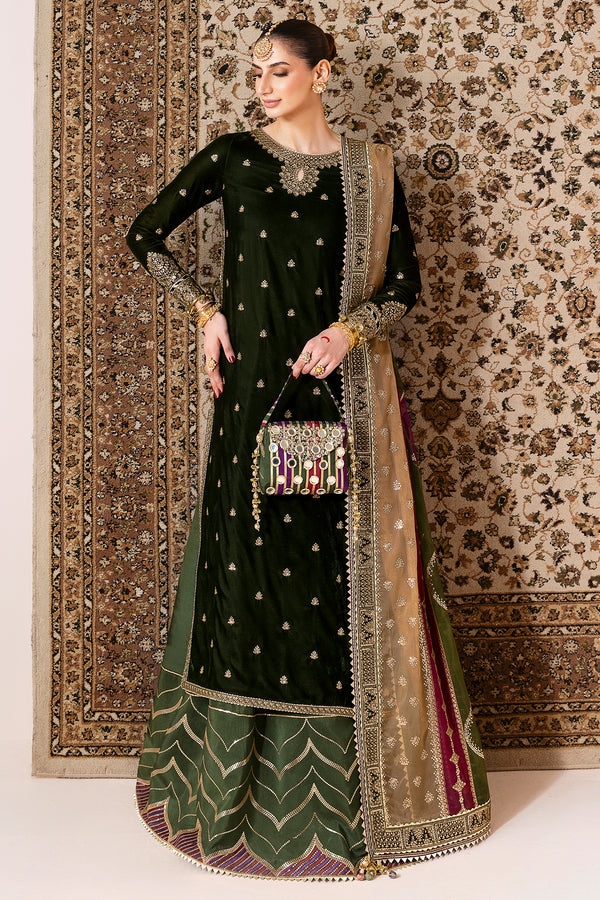 Jazmin | Chandni Velvet Formals 25 | Embroidered Velvet Formal CVF D-09 - Pakistani Designer Dress - by Jazmin - Type : Ladies Clothes - 100% Original at Saira Sultan