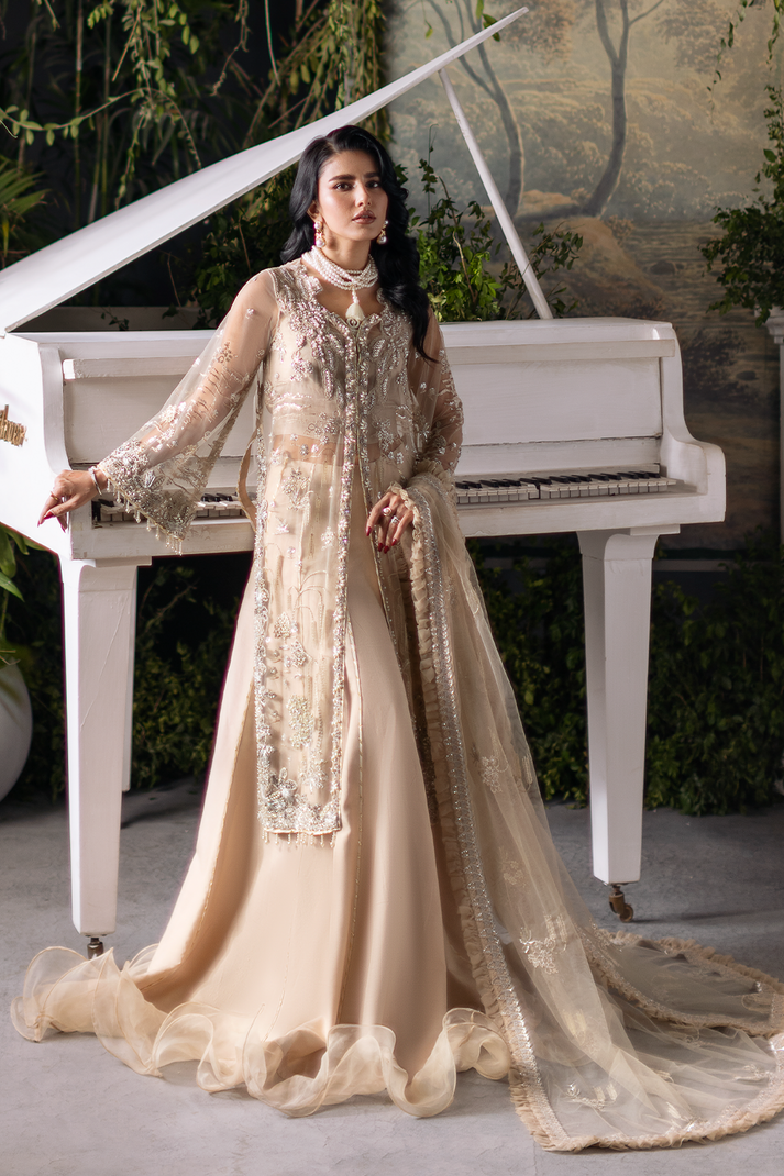 Saad Shaikh | Flurie Formals |Clara L Beige Net