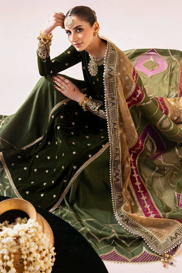 Jazmin | Chandni Velvet Formals 25 | Embroidered Velvet Formal CVF D-09 - Pakistani Designer Dress - by Jazmin - Type : Ladies Clothes - 100% Original at Saira Sultan