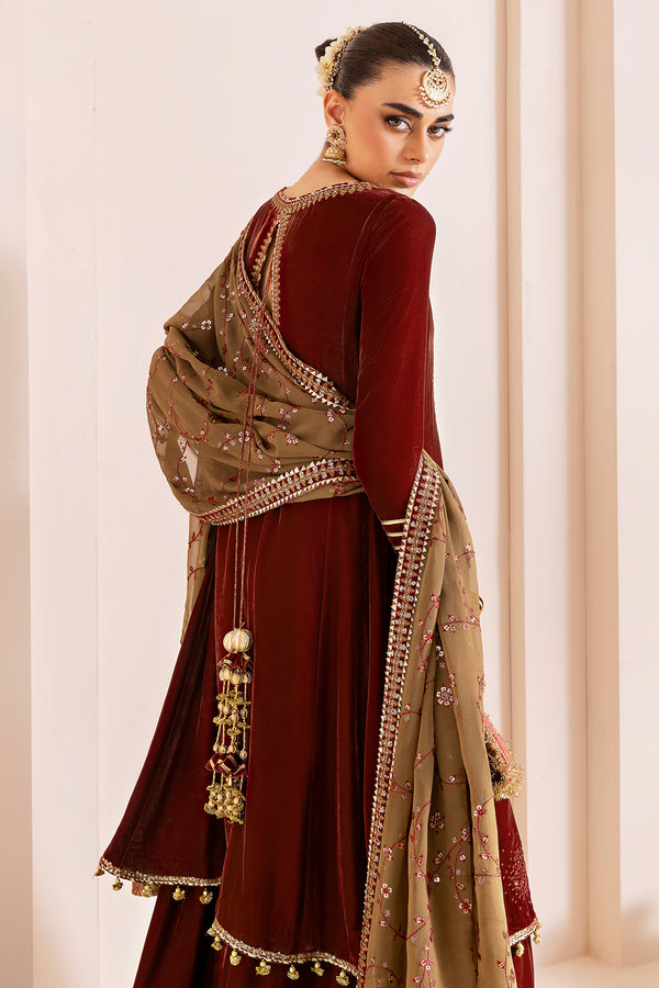 Jazmin | Chandni Velvet Formals 25 | Embroidered Velvet Formal CVF D-07 - Pakistani Designer Dress - by Jazmin - Type : Ladies Clothes - 100% Original at Saira Sultan