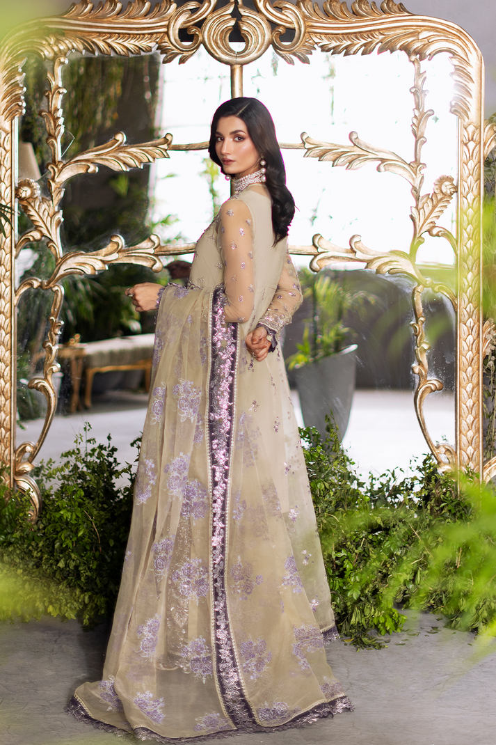 Saad Shaikh | Flurie Formals | Lucia S Green White Organza