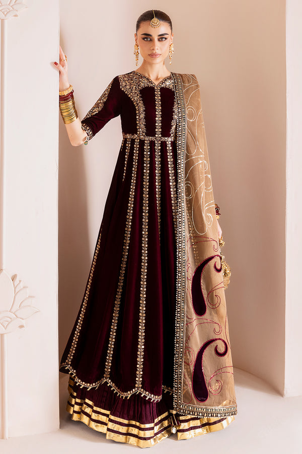 Jazmin | Chandni Velvet Formals 25 | Embroidered Velvet Formal CVF D-12 - Pakistani Designer Dress - by Jazmin - Type : Ladies Clothes - 100% Original at Saira Sultan