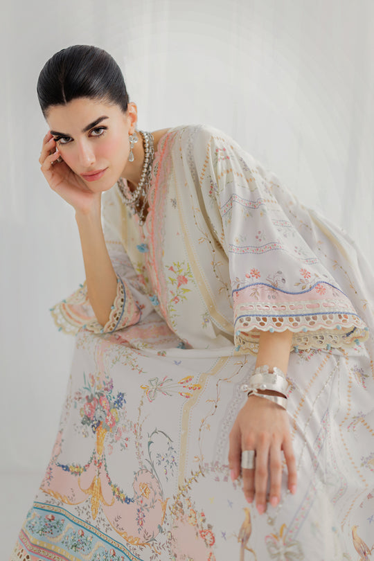 Qalamkar | Luxe Silk 25 | LK-08 BIANCA - Pakistani Designer Dress - by Qalamkar - Type : Ladies Clothes - 100% Original at Saira Sultan