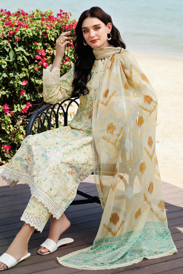 Farasha | Printed Essentials | Lush Cream XL Cream Lawn