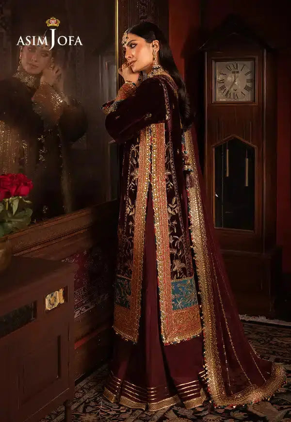 Asim Jofa | Makhmal Wedding Velvet 23 | AJMM-09 - Pakistani Designer Dress - by Asim Jofa | Type: Formal - 100% Original at Saira Sultan