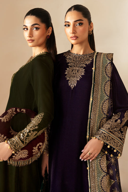 Jazmin | Velvet Edit 24 | VF-2029 M Dark Mehndi Velvet