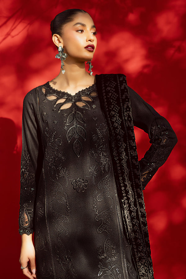 Nureh | Exclusive Leather Peach | NE-191 by Nureh - Designer Dress - Type : Ladies Clothes - Available at Saira Sultan - 100% Original