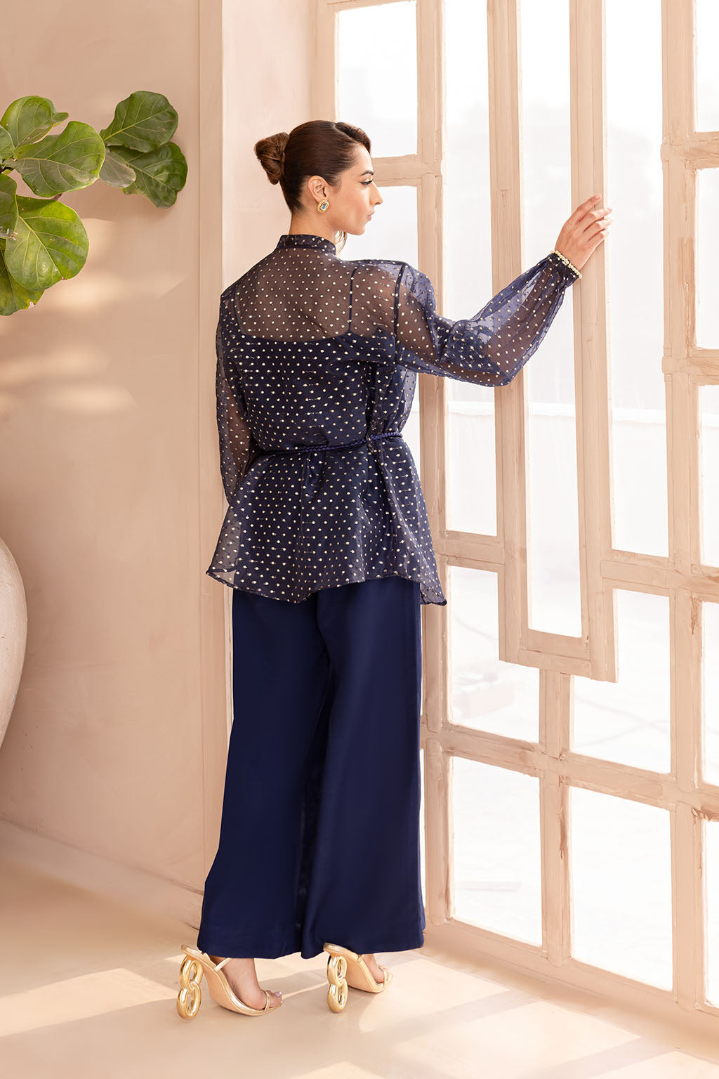 Vanya | Veranda Fromals | VR-06 S Navy Organza