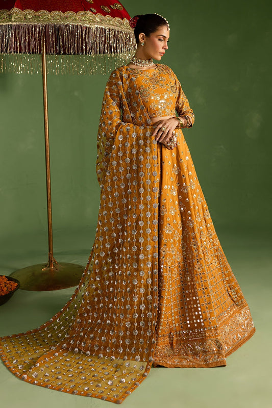 Nureh | Wedding Formals 24 | FP-127 XS Mustard Yellow Silk