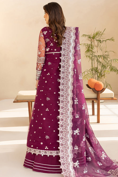 Farasha | Lu Zella Premium Formals 25 | Merlot Dust - Pakistani Designer Dress - by Farasha - Type : Ladies Clothes - 100% Original at Saira Sultan