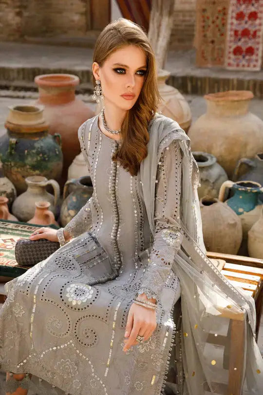 Maria B | Luxury Lawn | D-2308-B - Pakistani Designer Dress - by Maria B | Type: Luxury - 100% Original at Saira Sultan