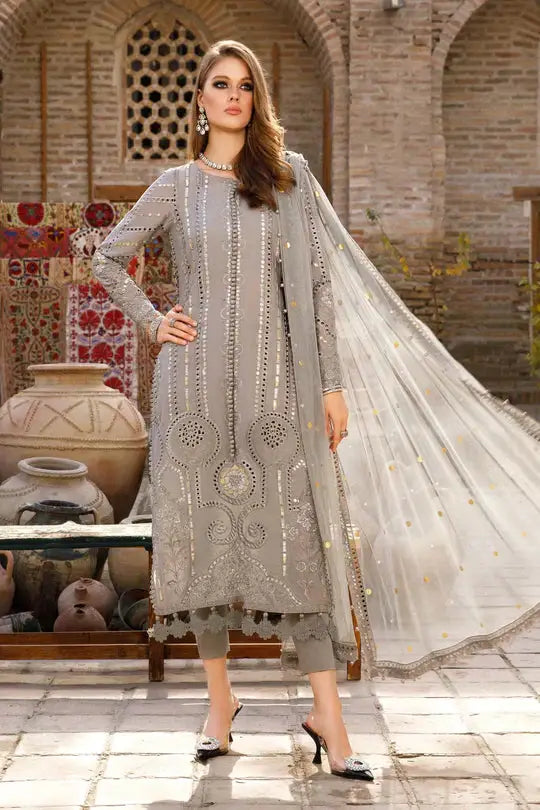 Maria B | Luxury Lawn | D-2308-B - Pakistani Designer Dress - by Maria B | Type: Luxury - 100% Original at Saira Sultan