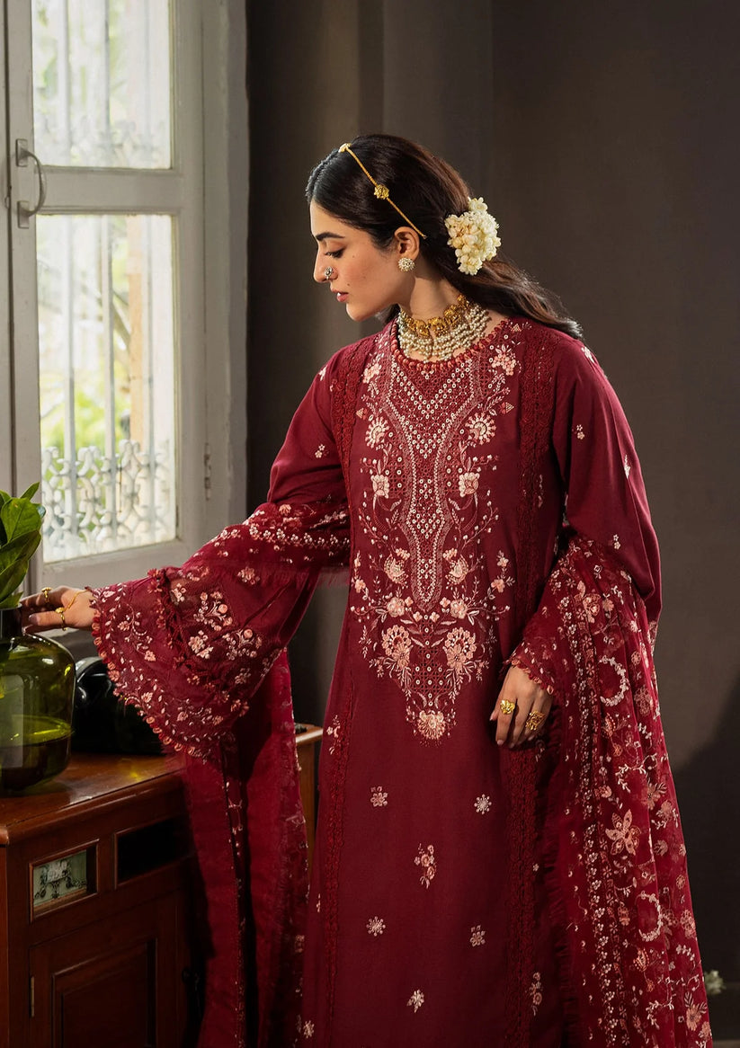 Kahf Premium | Kahf Karandi 25 | KKH-03 ROSELITH - Pakistani Designer Dress - by Kahf Premium - Type : Ladies Clothes - 100% Original at Saira Sultan