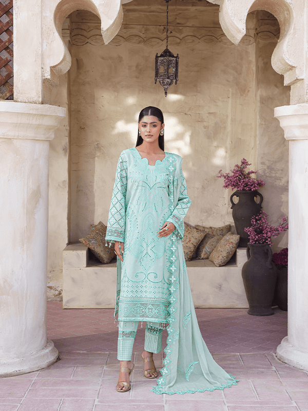 Zebtan | Zeenat Luxury Lawn Eid Collection | ZL 03 - Pakistani Designer Dress - by Zebtan | Type: Luxury - 100% Original at Saira Sultan