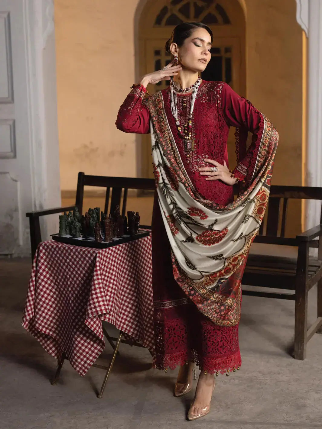 Faiza Faisal | Maya Luxury Lawn | Elif - Pakistani Designer Dress - by Faiza Faisal | Type: Luxury - 100% Original at Saira Sultan