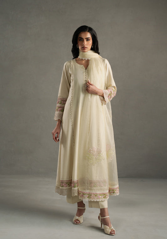 Zarqash | Silk Edit | ZQS 017 SUNLEE S Ivory Raw Silk