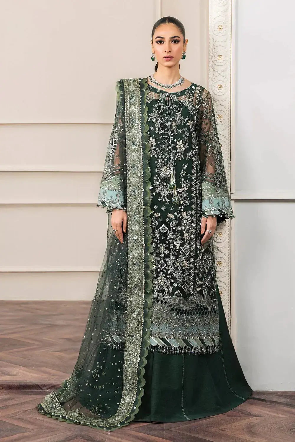 Baroque | Chantelle Embroidered Collection | CH12-05 - Pakistani Designer Dress - by Baroque | Type: Bridal - 100% Original at Saira Sultan