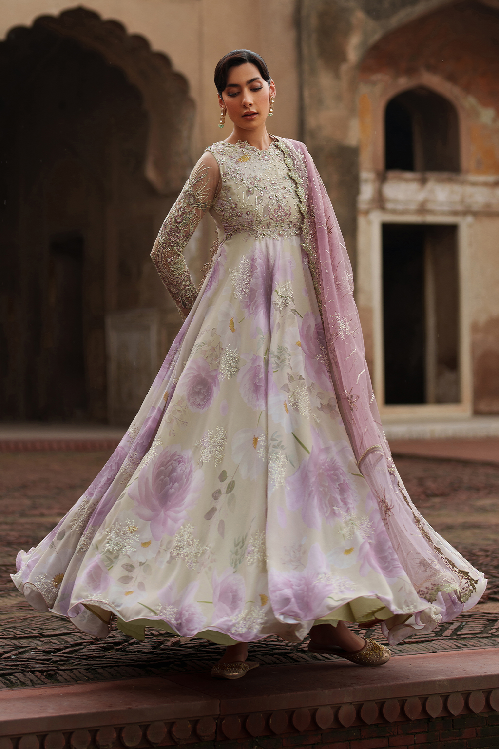 Iznik | Festive Formal | UE-546 Embroidered Chiffon - Pakistani Designer Dress - by Iznik - Type : Ladies Clothes - 100% Original at Saira Sultan