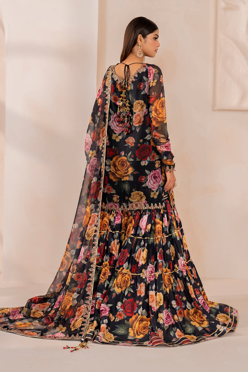 Baroque | Formal Collection | CHIFFON UF-707 S Black Chiffon