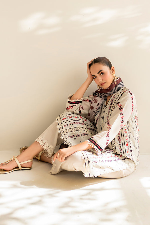 Baroque | Luxury Pret 24 | LAWN UF-678 - Pakistani Designer Dress - by Baroque | Type: Luxury - 100% Original at Saira Sultan