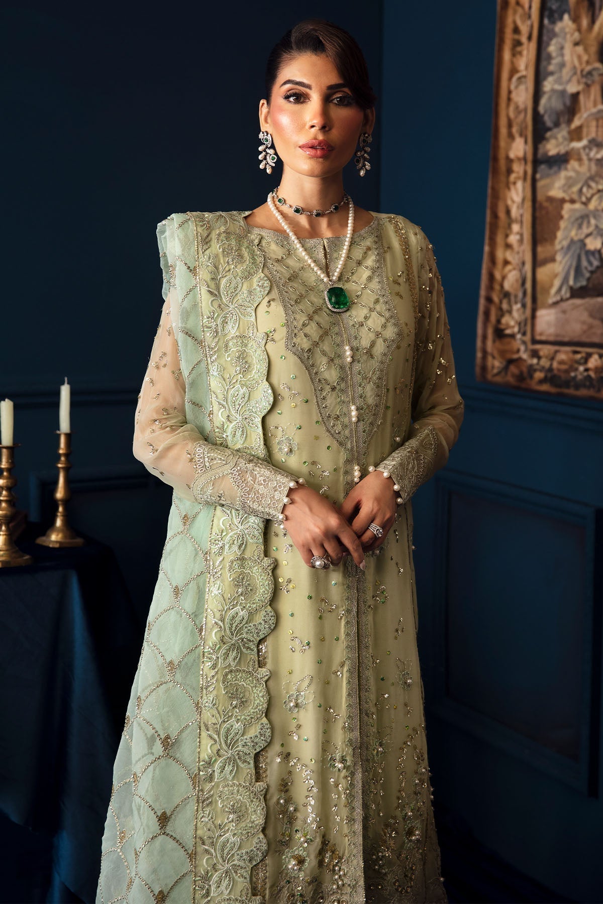 Nureh | Elanora Formal 24 | NEL-50-Meadow - Pakistani Designer Dress - by Nureh | Type: Formal - 100% Original at Saira Sultan