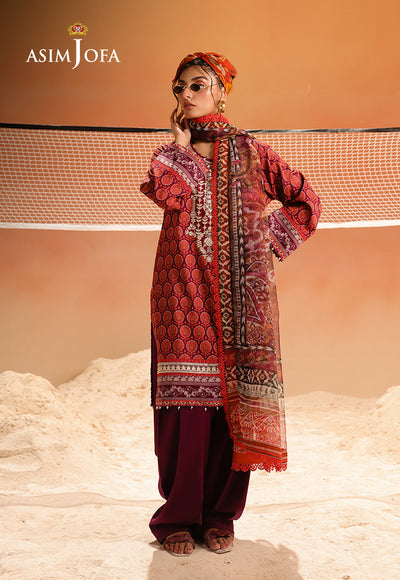 Asim Jofa | Summer Rhapsody | AJUBU-26 Printed Embroidered Lawn - Pakistani Designer Dress - by Asim Jofa - Type : Ladies Clothes - 100% Original at Saira Sultan