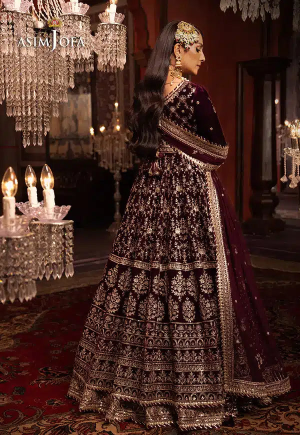 Asim Jofa | Makhmal Wedding Velvet 23 | AJMM-11 - Pakistani Designer Dress - by Asim Jofa | Type: Bridal - 100% Original at Saira Sultan
