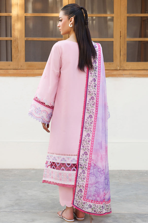 Farasha | Summer Weaves Embroidered Lawn | Petal Bloom S Lilac Lawn