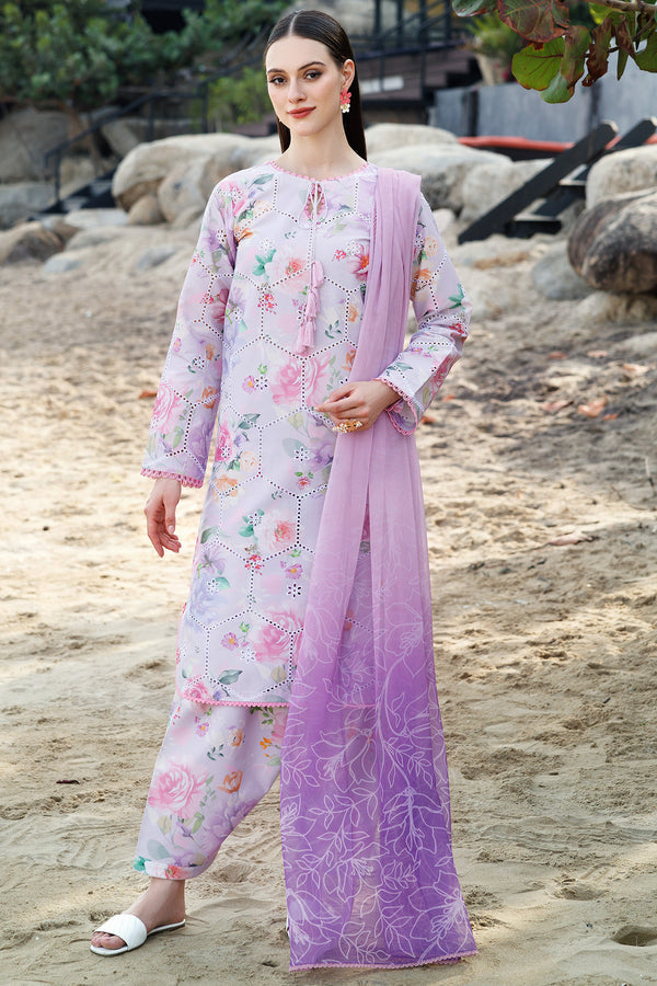 Farasha | Printed Essentials | Rosy Glem XS Soft Lilac Lawn