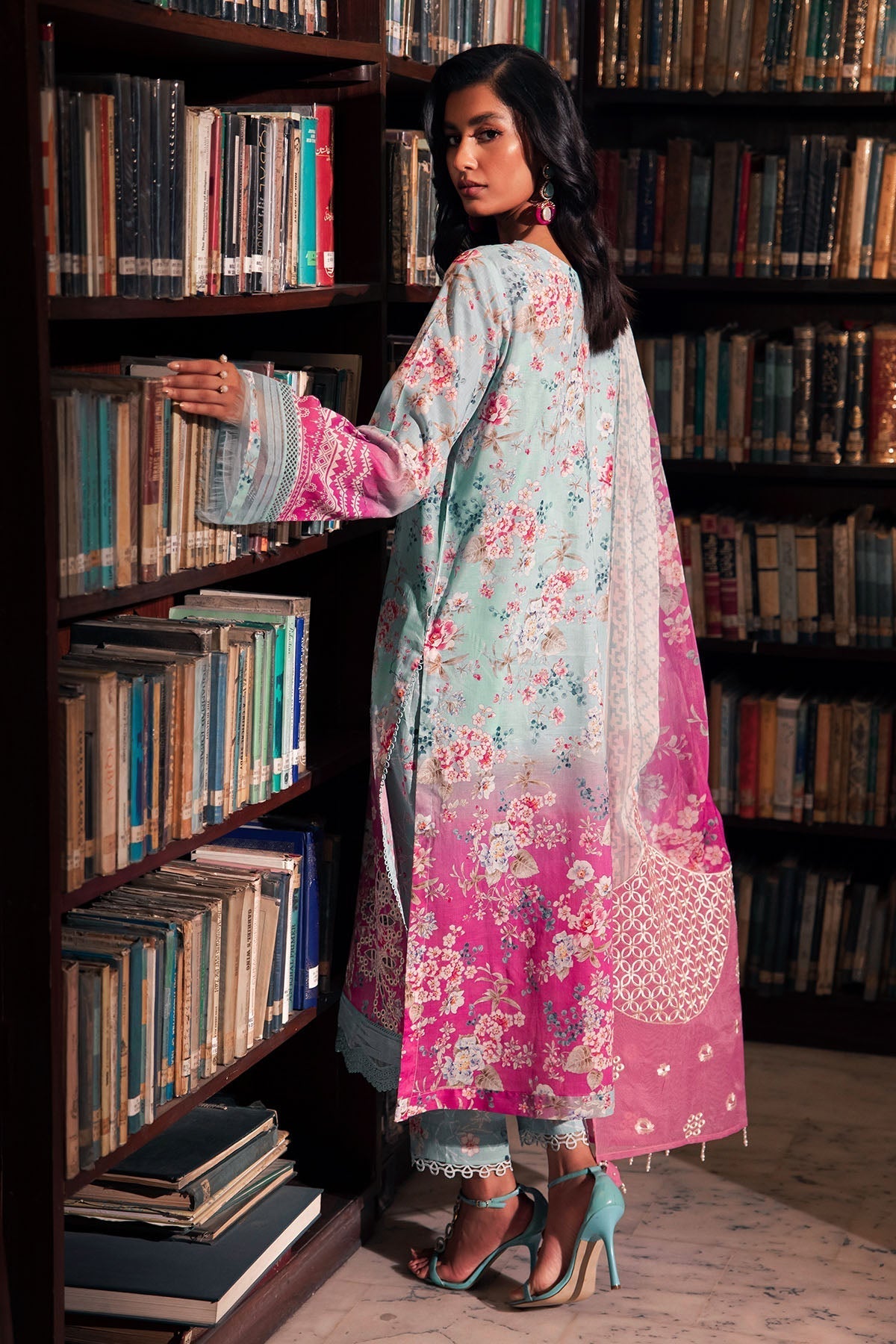 Nureh | Glam Girl Lawn | GL-16 S Sky Blue Lawn