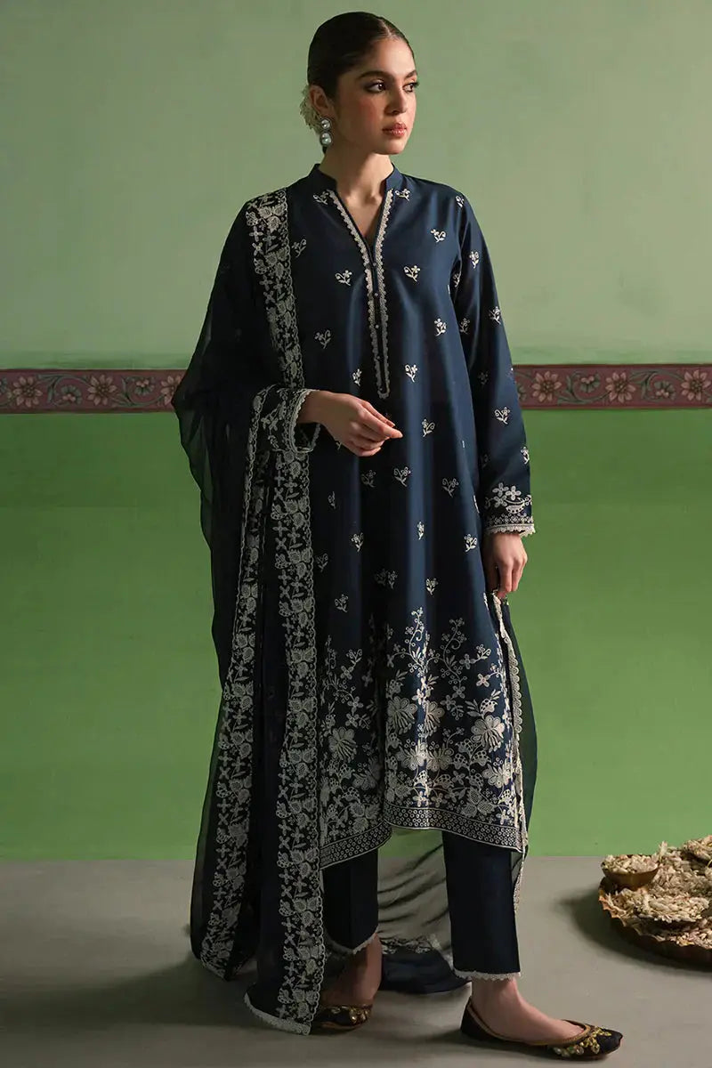 Cross Stitch | Chikankari Lawn | INSIGNIA BLUE - Pakistani Designer Dress - by Cross Stitch | Type: Casuals - 100% Original at Saira Sultan