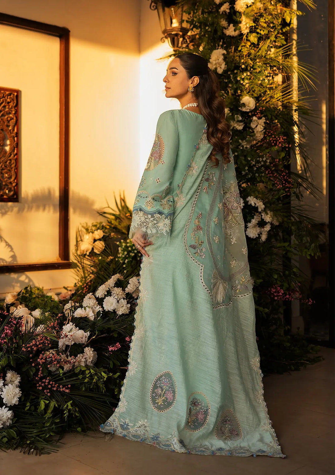 Kahf Premium | Luxury Lawn 25 | KLR-10 Elva S Sky Blue Lawn