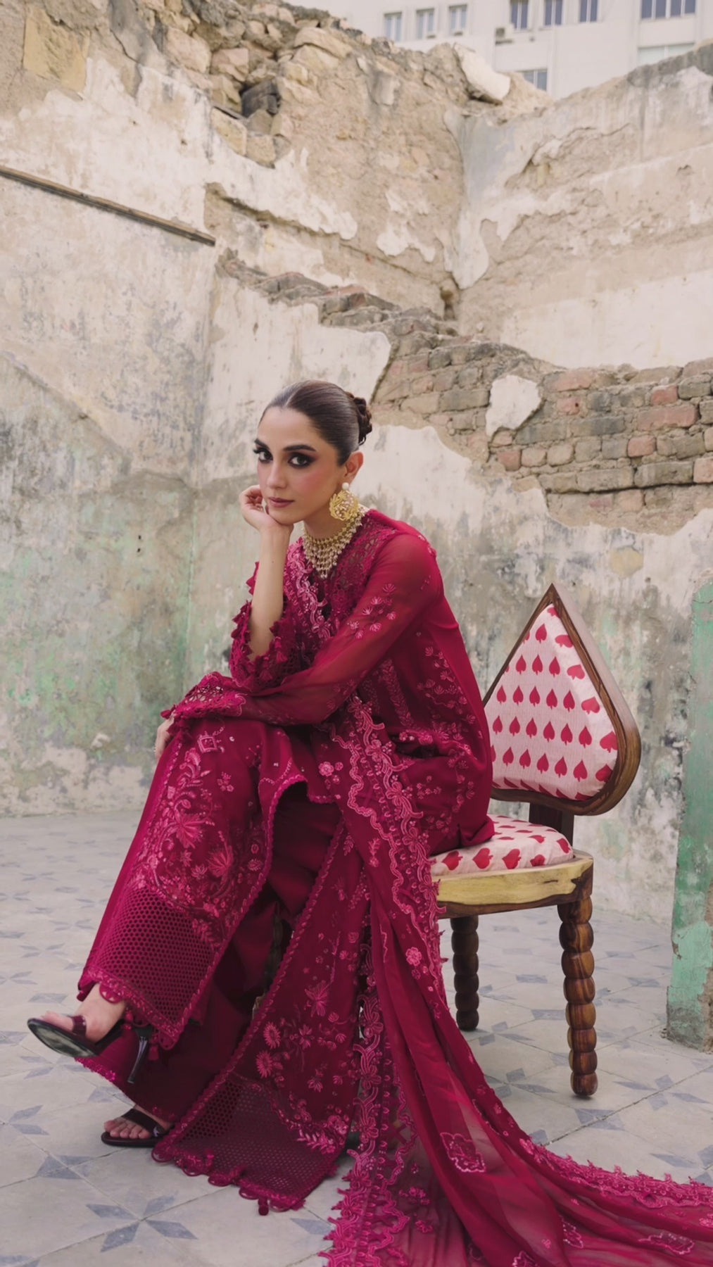 Qalamkar | Chiffon Edit | WC-06 JAYNE - Pakistani Designer Dress - by Qalamkar - Type : Ladies Clothes - 100% Original at Saira Sultan